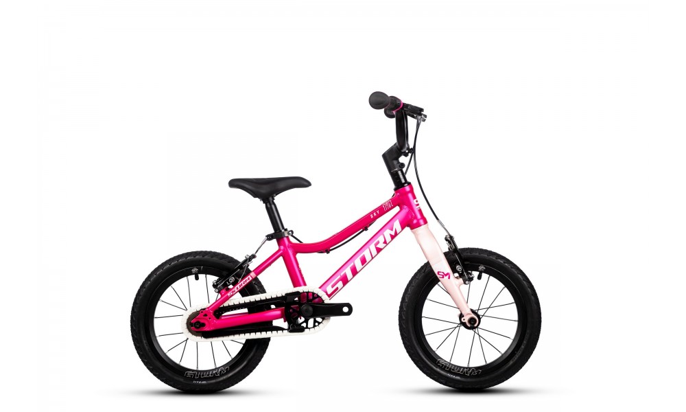 Rower dziecięcy Storm Sky 14 Super Light - ciemnoróżowy
