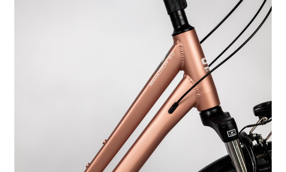 Rower trekkingowy Storm Marathon 6.0 Lady - łososiowy