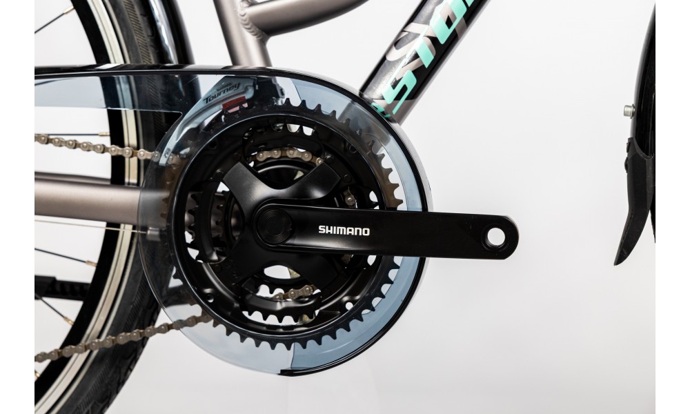 Rower trekkingowy Storm Marathon 6.0 Lady - szaro-morski