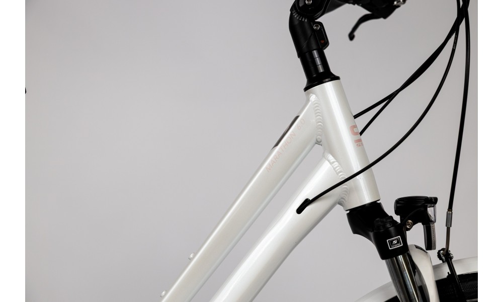 Rower trekkingowy Storm Marathon 6.0 Lady - perłowy
