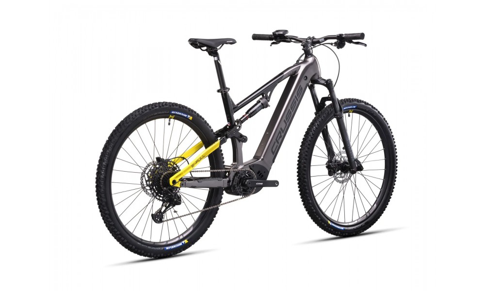 Rower górski elektryczny Crussis e-Full 9.10 900Wh - szaro-żółty