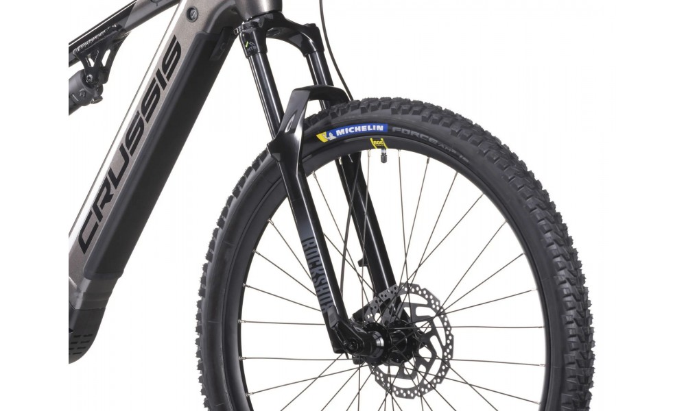 Rower górski elektryczny Crussis e-Full 9.10 900Wh - szaro-żółty