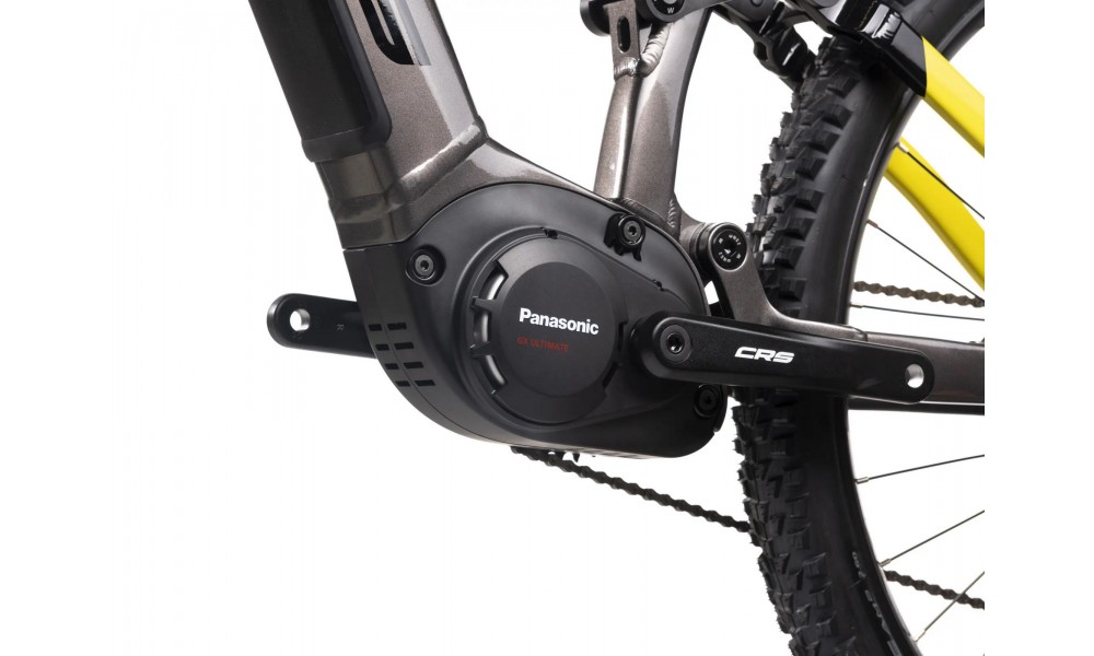 Rower górski elektryczny Crussis e-Full 9.10 900Wh - szaro-żółty