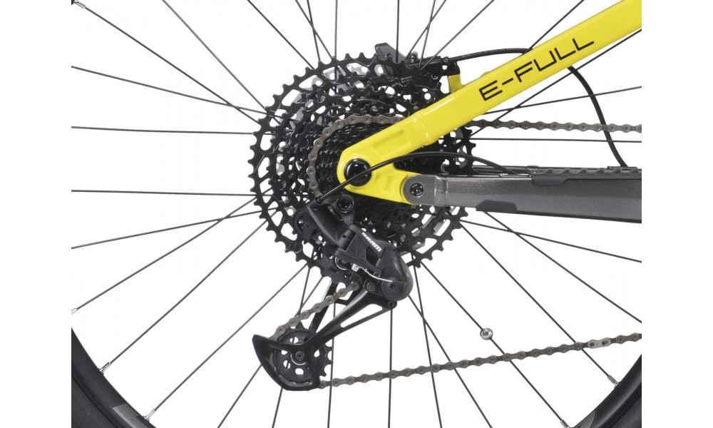 Rower górski elektryczny Crussis e-Full 9.10 900Wh - szaro-żółty
