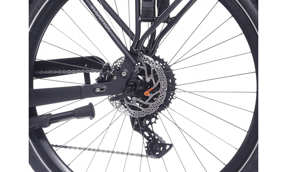 Rower miejski elektryczny Superior eWAY 6.4 AVS 026 - czarny matowy