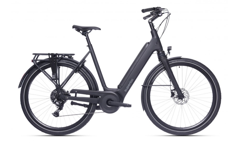 Rower miejski elektryczny Superior eWAY 6.4 AVS 026 - czarny matowy