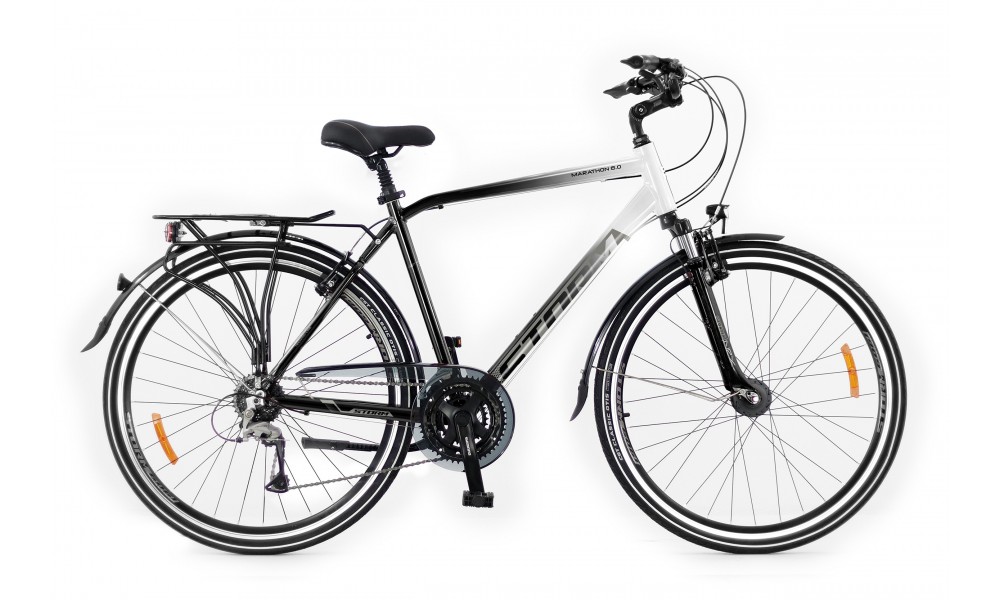 Rower trekkingowy Storm Marathon 6.0 Man LTD - biało-czarny