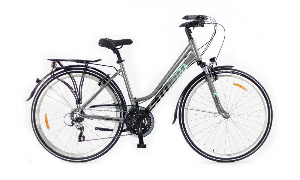 Rower trekkingowy Storm Marathon 5.0 Lady LTD - srebrno-morski