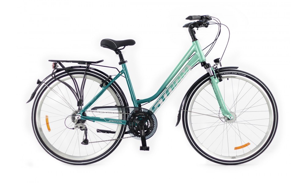 Rower trekkingowy Storm Marathon 6.0 Lady LTD - turkusowy-zielony