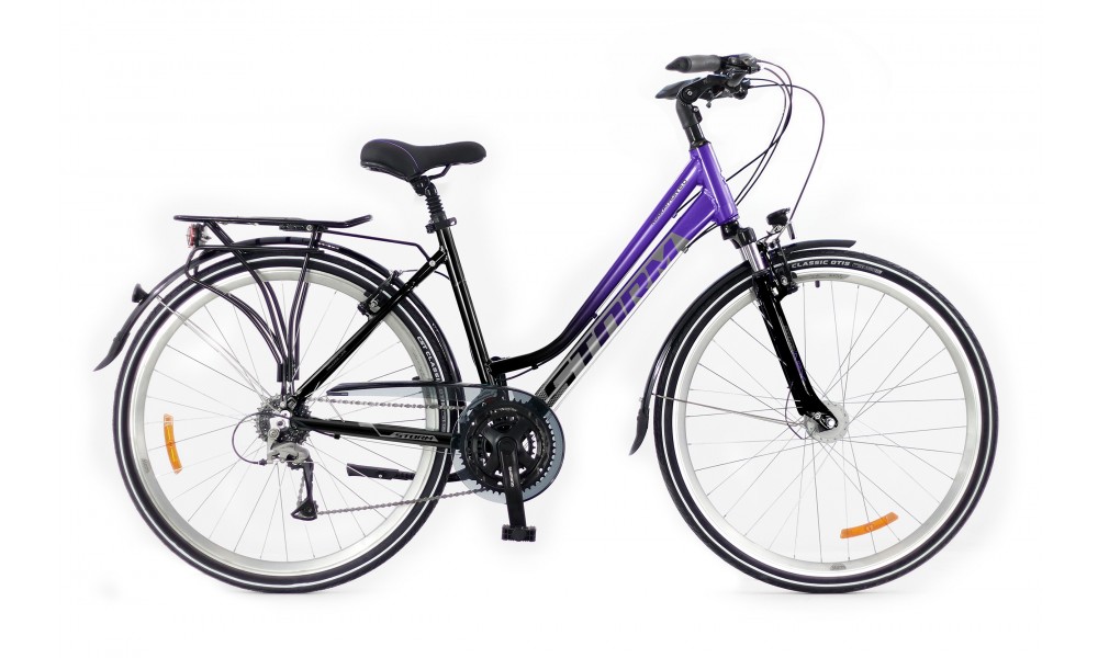 Rower trekkingowy Storm Marathon 6.0 Lady LTD - śliwkowo-czarny