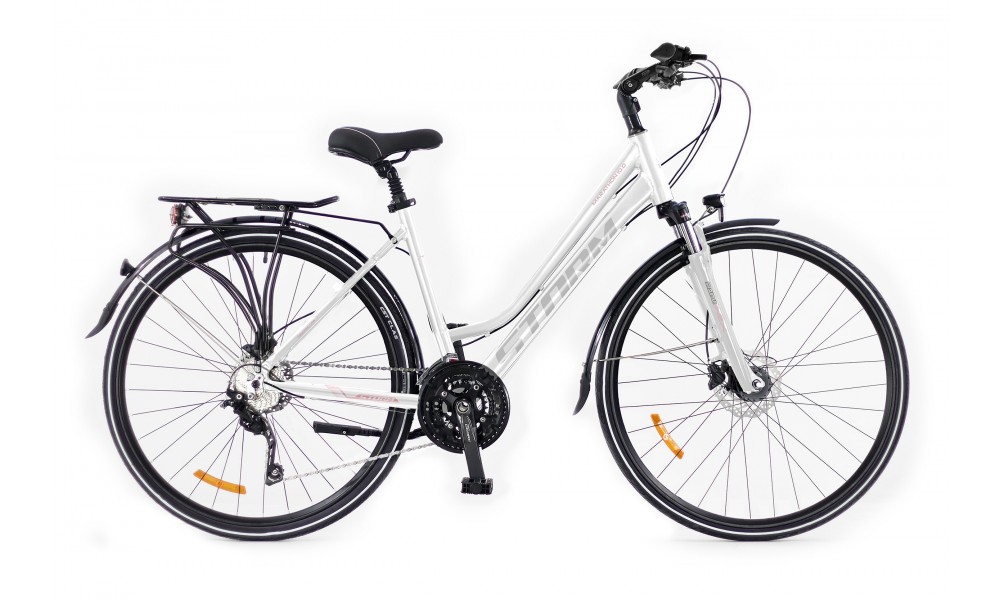 Rower trekkingowy Storm Marathon 10.0 Lady LTD - perłowy