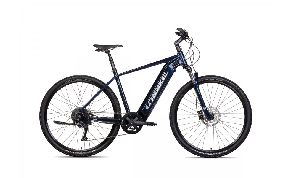 Rower crossowy elektryczny Unibike Falcon Men - granatowy