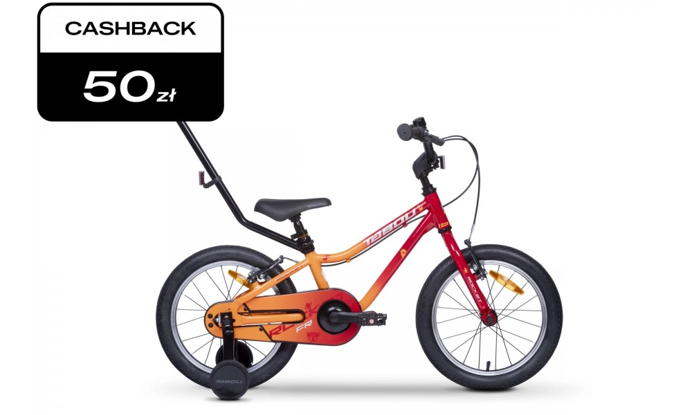 Rower dziecięcy Tabou Rocket FR 12 026 - czerwono-żółty