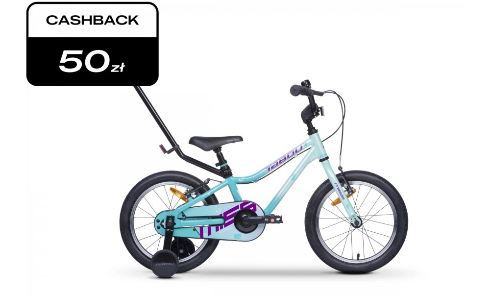 Rower dziecięcy Tabou Miss FR 14 026 - miętowo-fioletowy