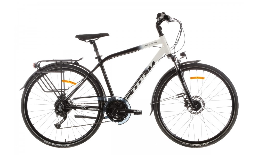 Rower trekkingowy Storm Marathon 9.0 Man LTD - biało-czarny