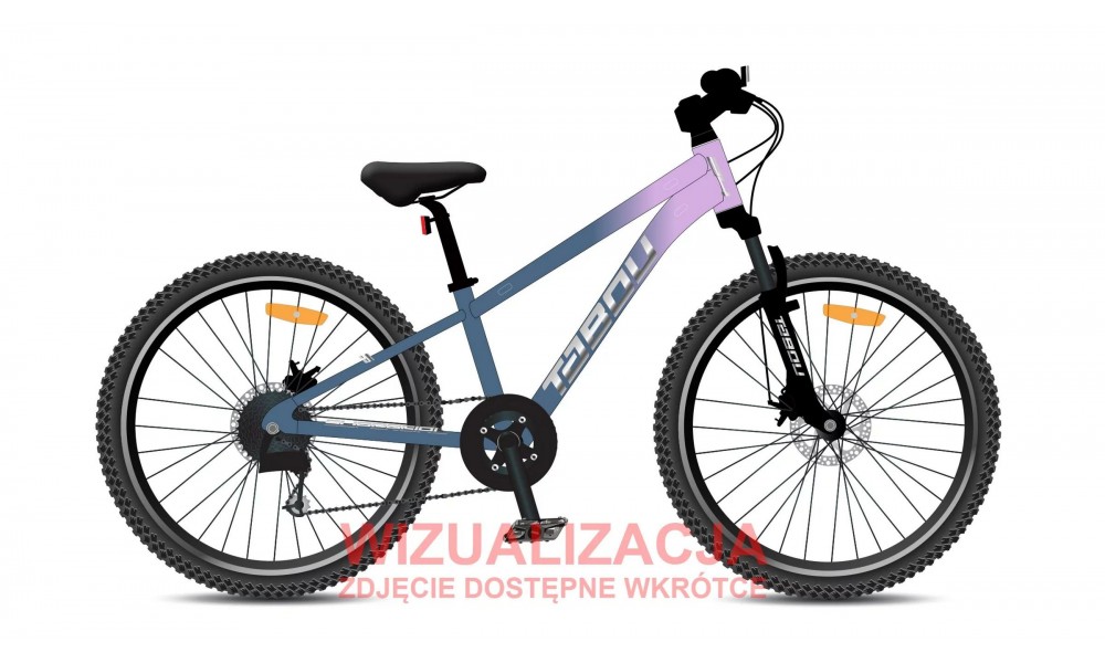 Rower młodzieżowy Tabou Supergirl 24 026 - fioletowo-niebieski