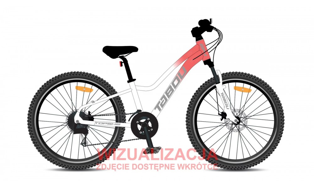 Rower młodzieżowy Tabou Topshe 24 PRO 026 - różowo-biały