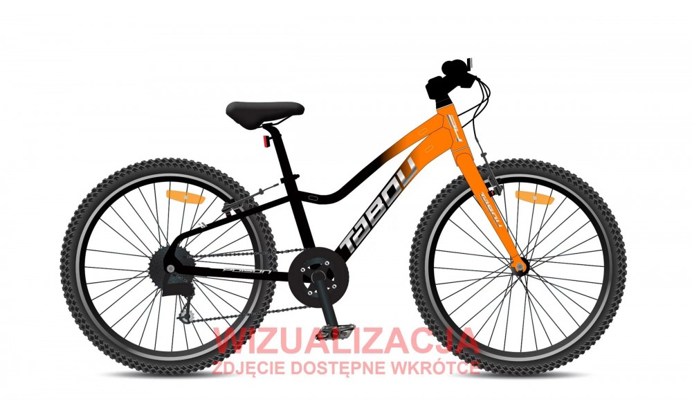 Rower młodzieżowy Tabou Poison 24 Lite 026 - pomarańczowo-czarny