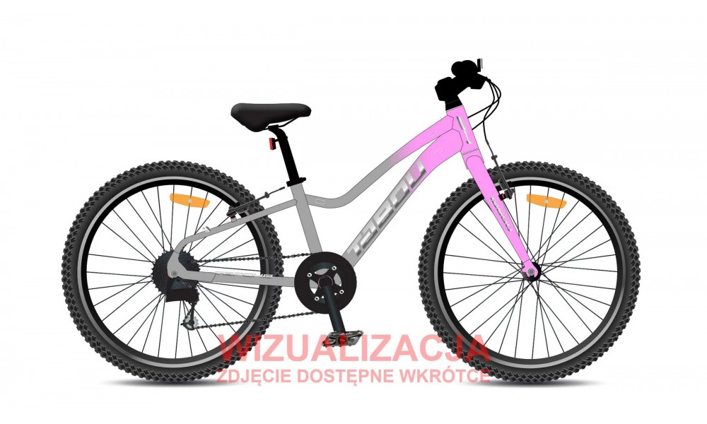 Rower młodzieżowy Tabou Topshe 24 Lite 026 - różowo-szary