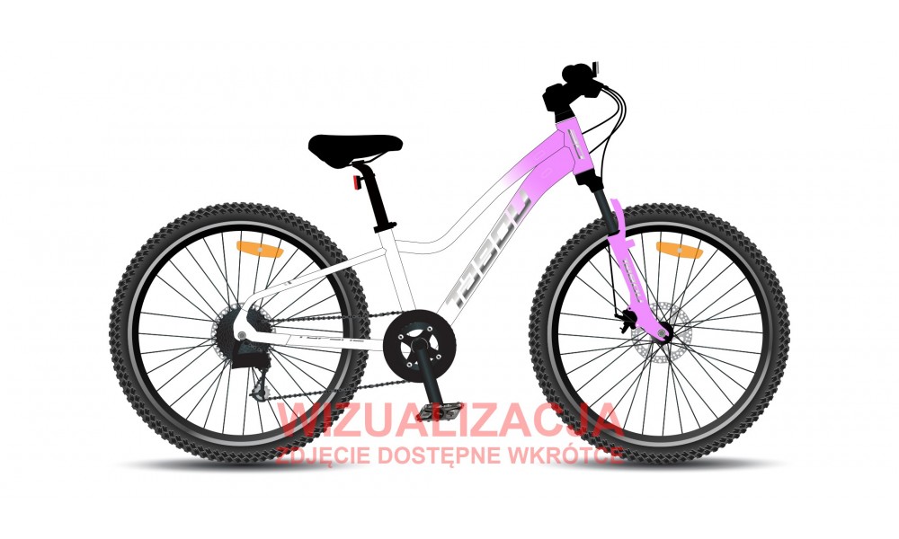 Rower dziecięcy Tabou Topshe 20 PRO 026 - biało-fioletowy