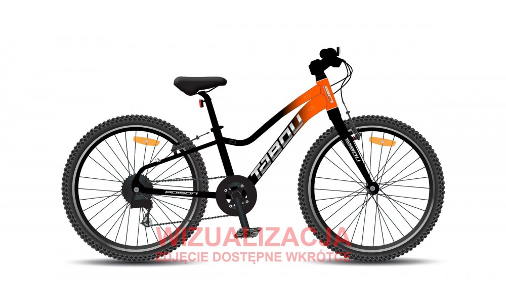 Rower dziecięcy Tabou Poison 20 Lite 026 - pomarańczowo-czarny