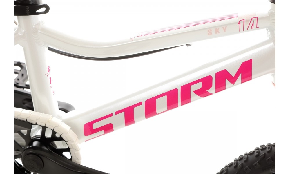 Rower dziecięcy Storm Sky 14 Super Light - perłowy