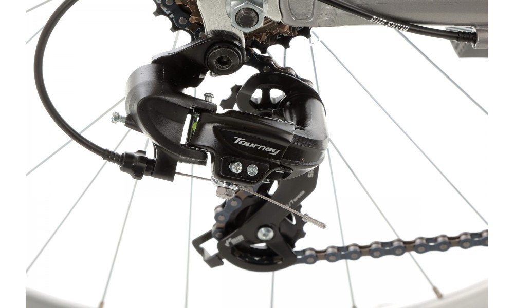 Rower trekkingowy Storm Marathon 2.0 Lady - srebrny-turkusowy