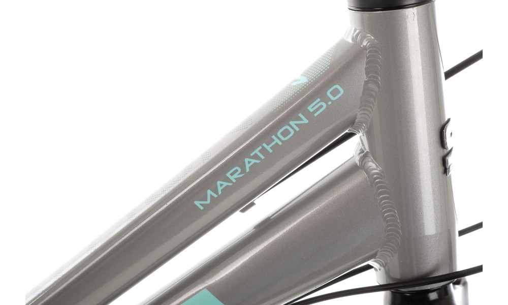 Rower trekkingowy Storm Marathon 2.0 Lady - srebrny-turkusowy