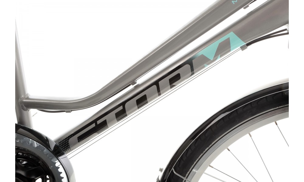 Rower trekkingowy Storm Marathon 2.0 Lady - srebrny-turkusowy