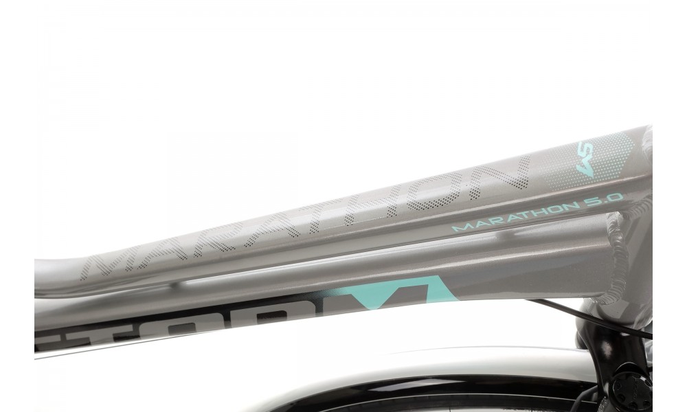 Rower trekkingowy Storm Marathon 2.0 Lady - srebrny-turkusowy