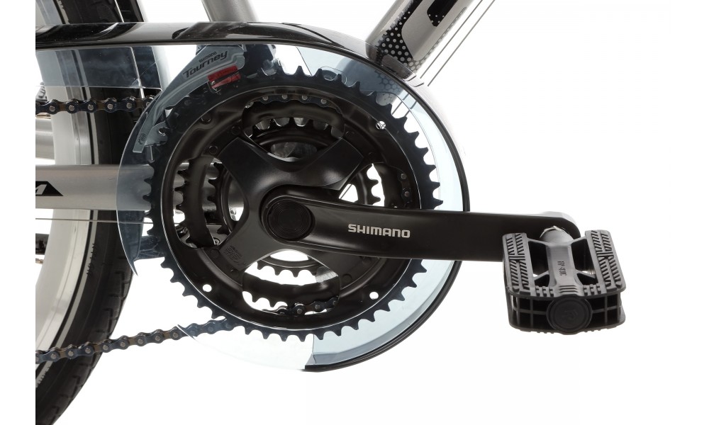 Rower trekkingowy Storm Marathon 2.0 Lady - srebrny-turkusowy