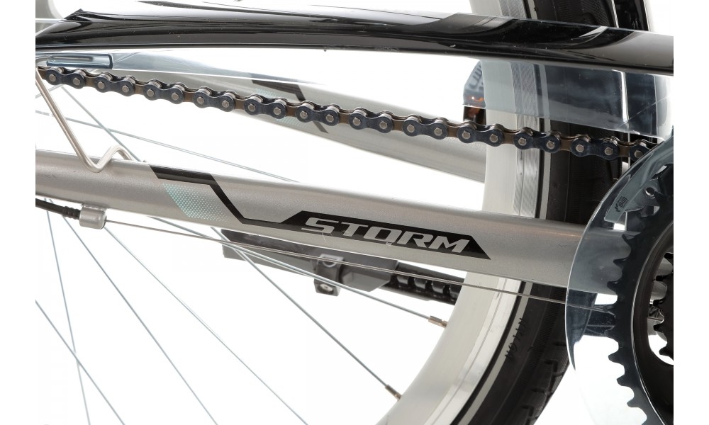 Rower trekkingowy Storm Marathon 2.0 Lady - srebrny-turkusowy