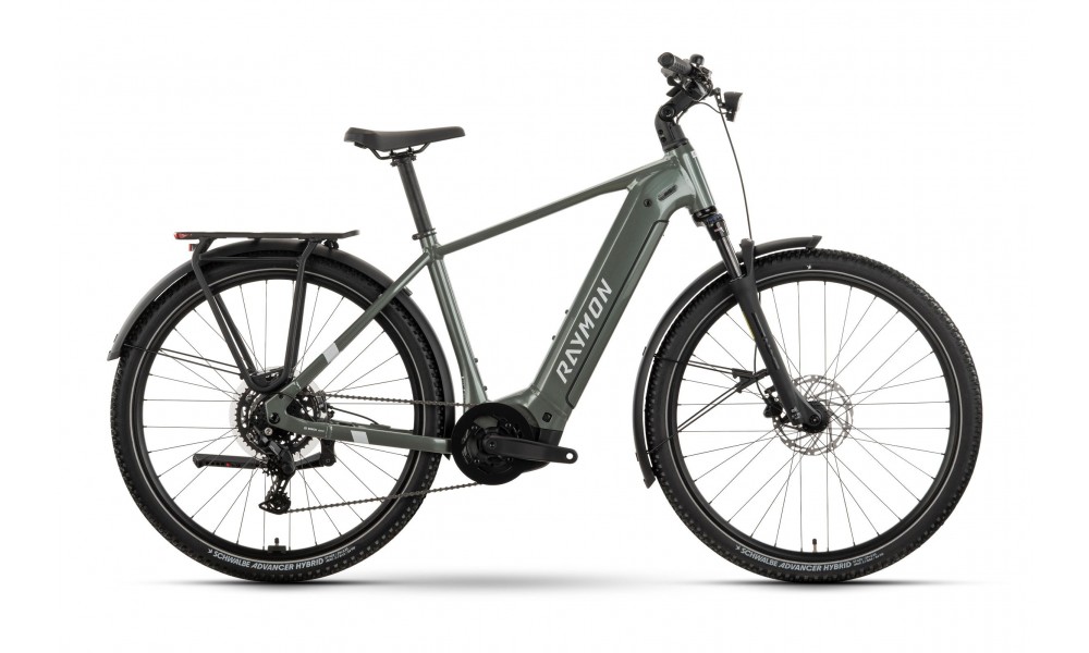 Rower trekkingowy elektryczny R-Raymon Tahona Comp Diamond - ciemnozielony