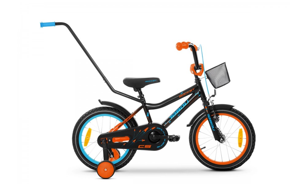 Rower dziecięcy Tabou Rocket CS 14 026 - czarno-pomarańczowy