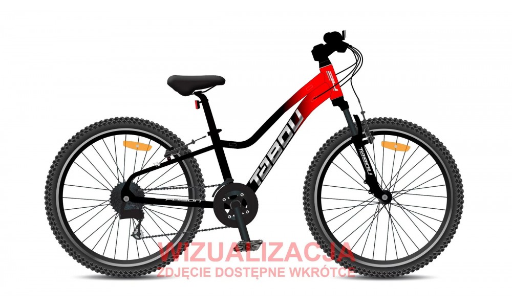 Rower młodzieżowy Tabou Poison 24 026 - czerwono-czarny