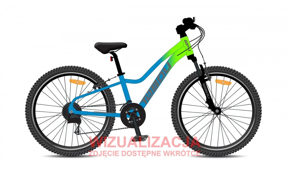 Rower młodzieżowy Tabou Poison 24 026 - niebiesko-limonkowy