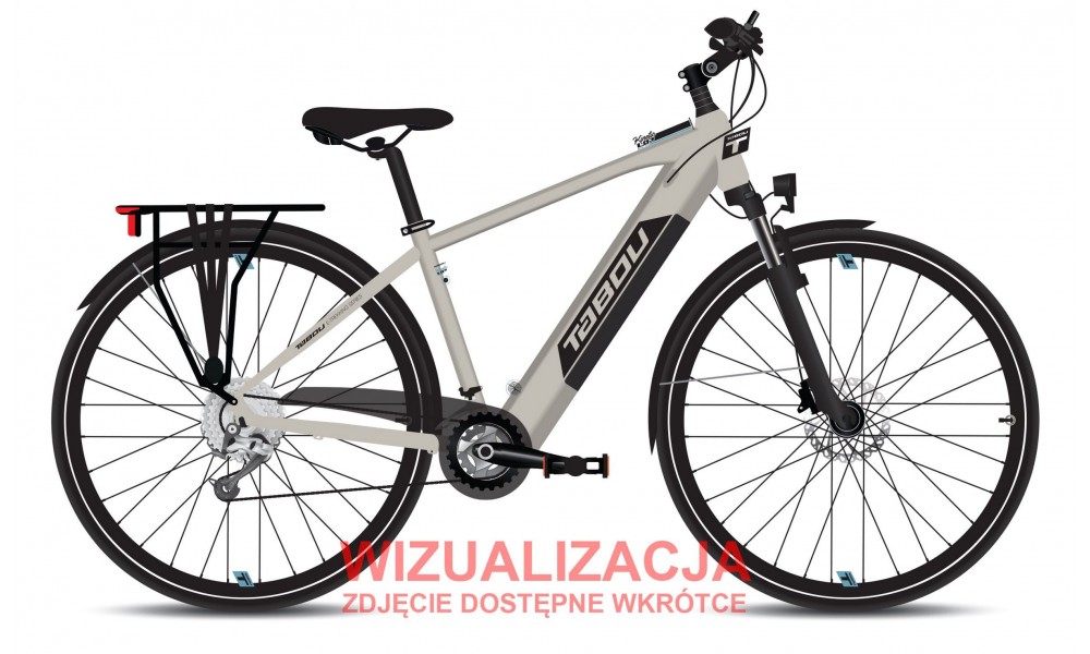 Rower trekkingowy elektryczny Tabou Kinetic UP Eco 1.0 026 - szaro-czarny