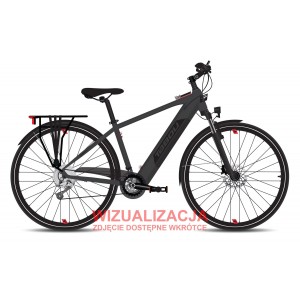 Rower trekkingowy elektryczny Tabou Kinetic UP Eco 1.0 026 - antracytowo-czerwony 1