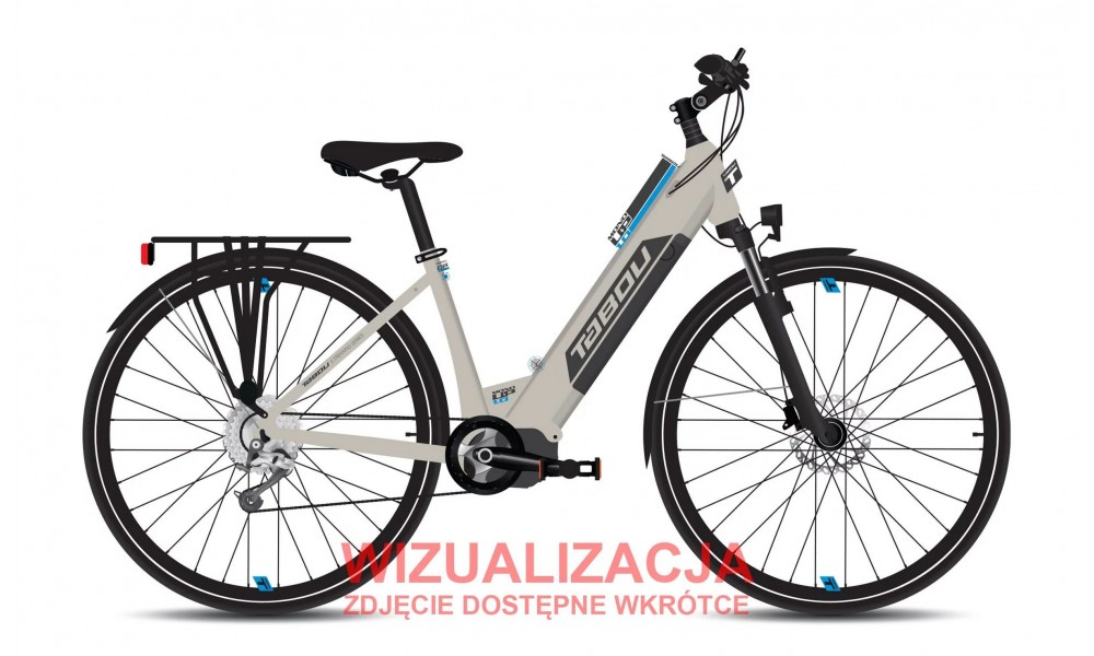 Rower trekkingowy elektryczny Tabou Mono UP 1.0 26 026 - szaro-niebieski