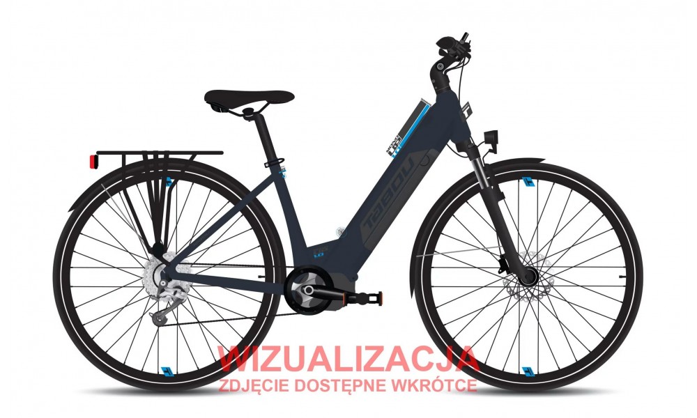 Rower trekkingowy elektryczny Tabou Mono UP 1.0 Plus 26 026 - szaro-niebieski