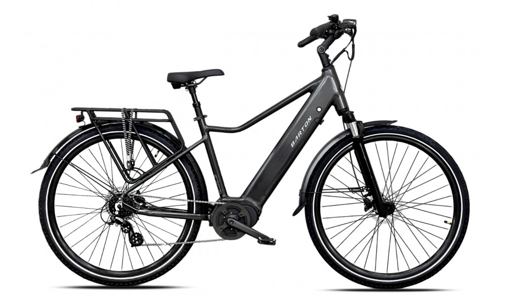 Rower miejski elektryczny Barton E-Smart Flow Man 026  - czarny