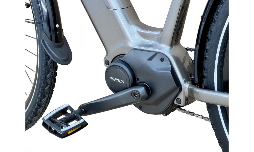 Rower miejski elektryczny Barton E-Smart Flow 026  - tytanowy