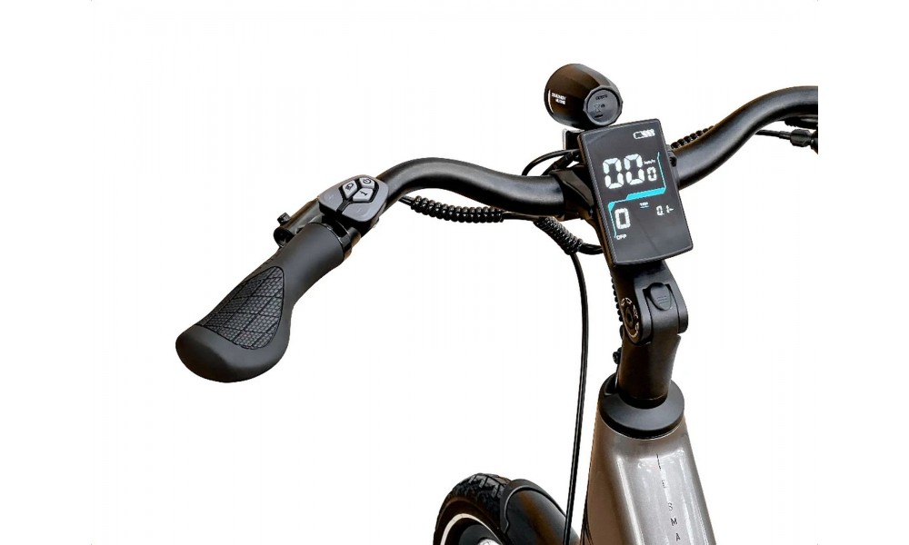 Rower miejski elektryczny Barton E-Smart Flow 026  - tytanowy