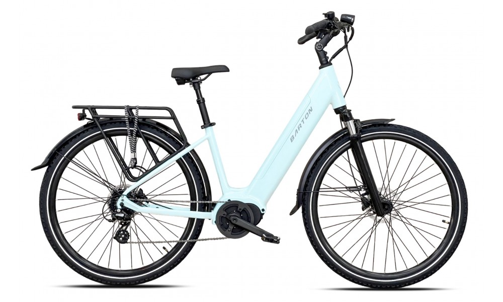Rower miejski elektryczny Barton E-Smart Flow 026  - błękitny