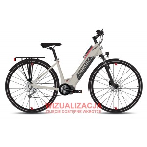 Rower trekkingowy elektryczny Tabou Mono UP 1.0 28 026 - szaro-czerwony 1