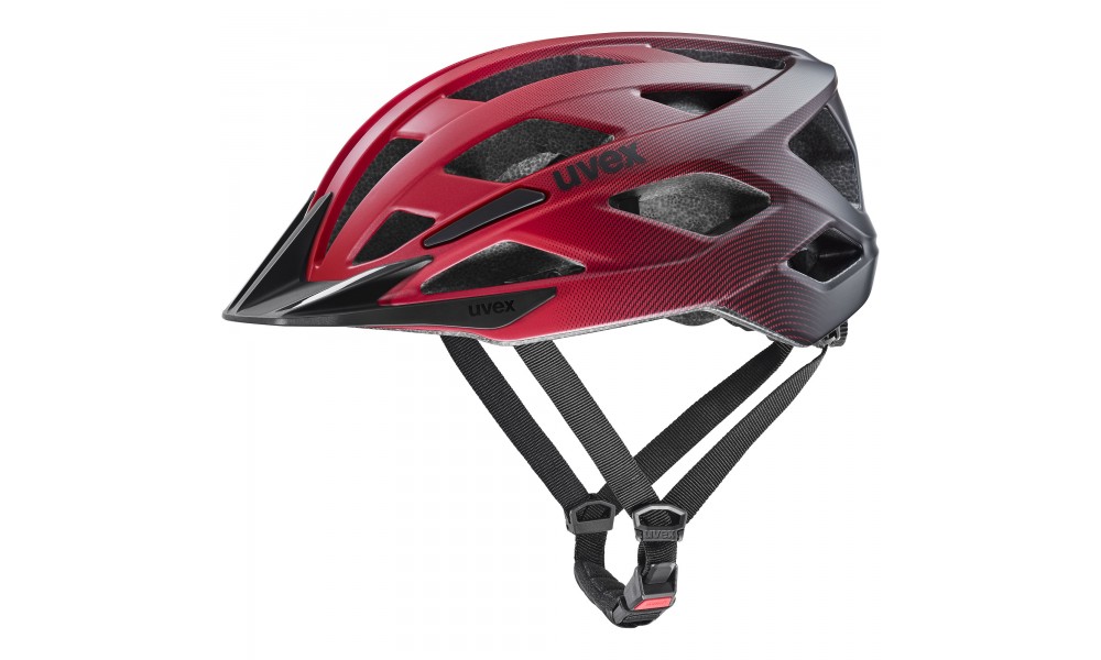 Kask rowerowy UVEX I-vo 2 - czerwono-czarny