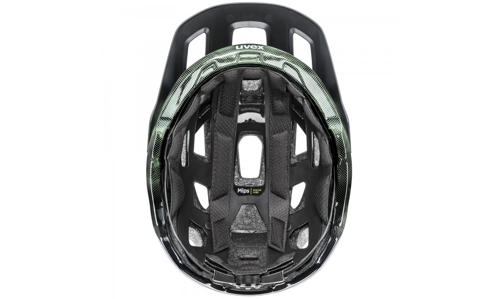 Kask rowerowy Uvex React MIPS - zielono-czarny