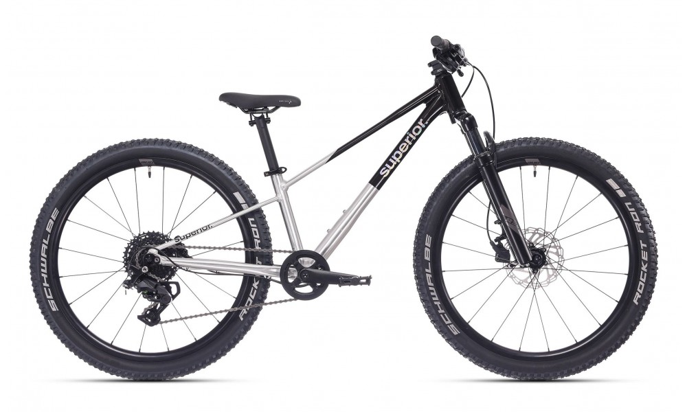 Rower młodzieżowy Superior TEAM 24 026 - szaro-czarny