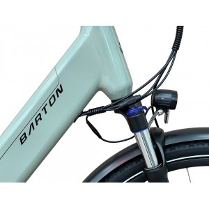 Rower miejski elektryczny Barton E-Smart 2.0 026 - oliwkowy 2