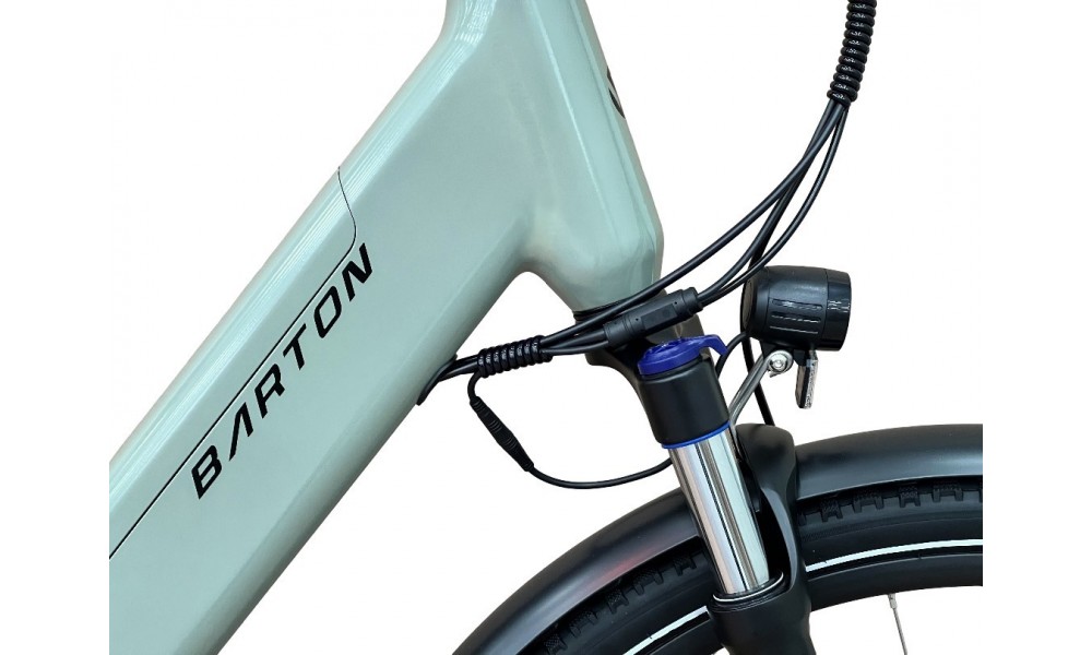 Rower miejski elektryczny Barton E-Smart 2.0 026 - oliwkowy